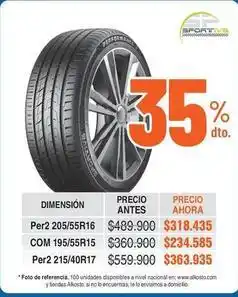 Alkosto Nacional - neumático per2 205/55r16, neumático com 195/55r15, neumático per2 215/40r17 oferta