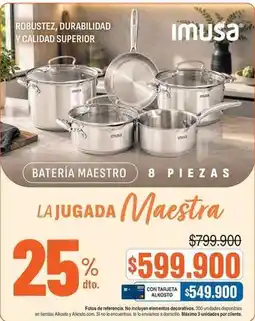 Alkosto Imusa - bateria maestro 8 piezas oferta