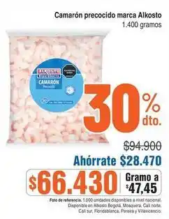 Alkosto Alkosto - camarón precocido oferta