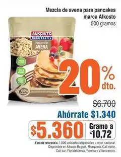 Alkosto Alkosto - mezcla de avena para pancakes oferta