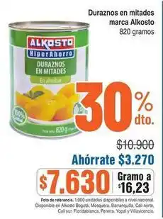 Alkosto Alkosto - duraznos en mitades oferta