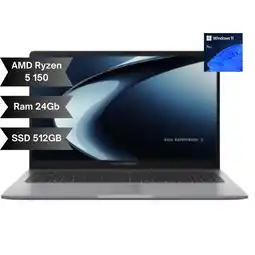 Falabella Expertbook PM1503CDA-S70332, AMD Ryzen 5 150, SSD 512GB, DDR5 24GB, 15.6 FHD-Windows 11 Pro oferta