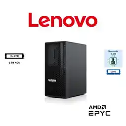 Falabella SERVIDOR THINKSYSTEM ST45 V3 - AMD EPYC 4124P 3,8GHZ - TURBO MAXIMA 5,1GHZ - 16GB DDR5 - 2 TB oferta