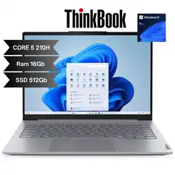 Falabella PORTATIL THINKBOOK /INTEL CORE 5 210H/RAM 16 GB DDR5-SSD 512 GB/WINDOWS 11 PROFESIONAL oferta