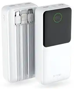 Falabella Power Bank G-tide 20000mah Rápida 22.5w 3 Cables Integrados Blanco oferta