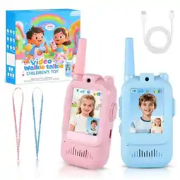 Falabella Walkie Talkie Infantil Con Cámara y Pantalla Recargable x2 Largo Alcance Para Niños oferta