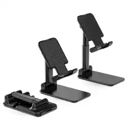 Falabella Soporte Ajustable Para Celular Y Tablet - Base Plegable Resistente Negro oferta