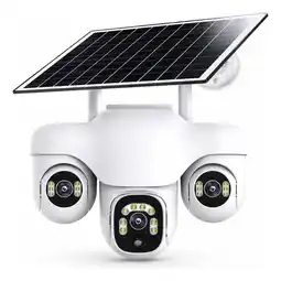 Falabella Cámara Seguridad Exterior Solar WiFi Triple Lente oferta