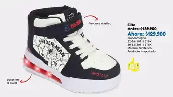 Elite - zapatillas spiderman con luces