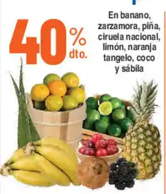 Alkosto En banano, zarzamora, piña, ciruela nacional, limón, naranja tangelo, coco y sábila oferta