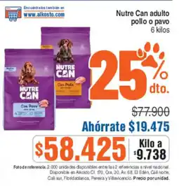Alkosto Nutre Can adulto pollo o pavo oferta