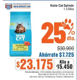 Alkosto Nutre Cat Salmon oferta