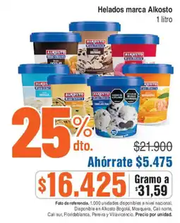 Alkosto Helados marca Alkosto oferta