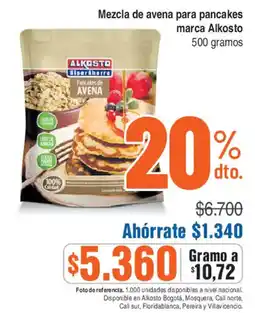 Alkosto Alkosto Pancakes de Avena oferta