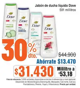 Alkosto Dove jabón de ducha líquido oferta