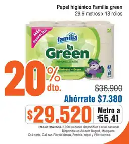 Alkosto Familia papel higiénico familia green oferta