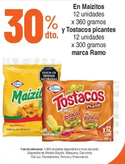 Alkosto Ramo Maizitos y Tostacos picantes oferta