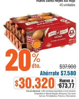 Alkosto Huevo Santa Reyes AA Hojo oferta