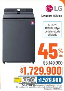 Ktronix LG lavadora 15 kilos oferta