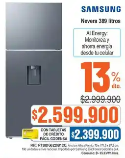 Ktronix Samsung Nevera 389 litros oferta