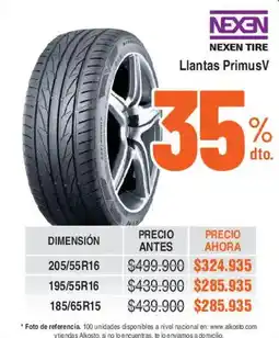 Ktronix Nexen Llantas PrimusV oferta