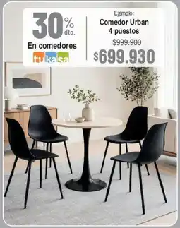 Ktronix tukasa Comedor Urban 4 puestos oferta