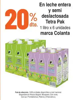 Ktronix Colanta leche entera y semi deslactosada Tetra Pak oferta