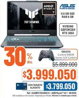 Ktronix Asus gamer fa506ncg oferta