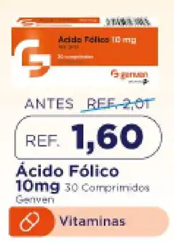 FarmaTodo Genven Acido Fólico 10mg oferta
