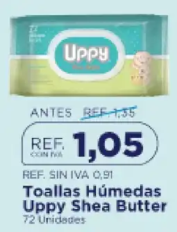 FarmaTodo Uppy Toallas Húmedas Shea Butter oferta