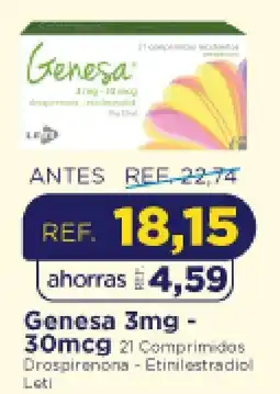 FarmaTodo Genesa 3mg - 30mcg oferta