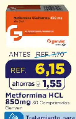 FarmaTodo Genven metformina hcl 850mg oferta