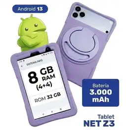 Falabella Tablet 7 Pulgadas Android 13 SIM 8GB RAM (4+4) 32GB MORADO oferta