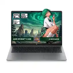 Falabella PORTATIL 200 G2A AMD RYZEN 5-220 8GB RAM 512GB SSD 16'' WUXGA oferta