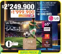 Jumbo LG Smart Tv UHD 4K 65" oferta