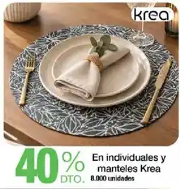 Jumbo Krea individuales y manteles oferta