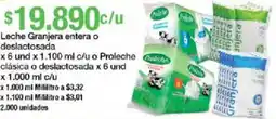 Jumbo Leche Granjera entera o deslactosada oferta