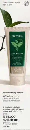 Yanbal Yanbal limpiador exfoliante en gel para manos y cuerpo uña de gato oferta