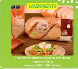 Jumbo Bimbo pan blanco artesano con masa madre oferta