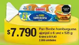 Jumbo Pan Bimbo hamburguesa oferta