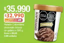 Jumbo Colombina helado chocolate trozos de galleta oferta
