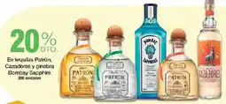 Jumbo Tequilas Patron, Cazadores y ginebra Bombay Sapphire oferta
