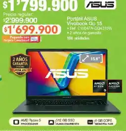 Jumbo Asus portátil vivobook go 15 oferta