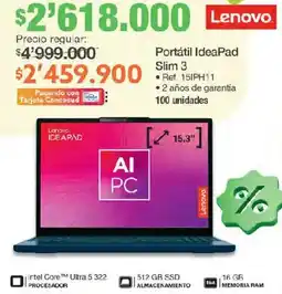 Jumbo Lenovo Portátil IdeaPad Slim 3 oferta
