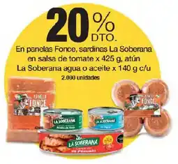 Jumbo La Soberana sardinas en salsa de tomate atún agua o aceite oferta