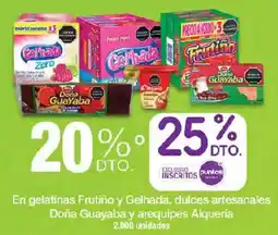 Jumbo Frutino y Gelhada dulces artesanales Doña Guayaba y arequipe Alquera oferta