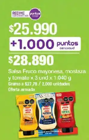 Salsa de Colombia fruco mayonesa mostaza y tomate
