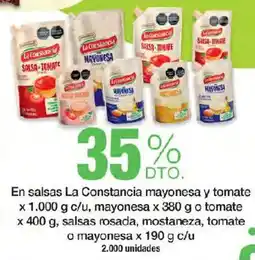 Jumbo La Constancia salsas mayonesa y tomate oferta