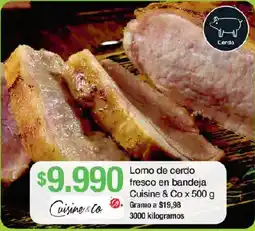 Jumbo Cuisine & Co lomo de cerdo fresco en bandeja oferta