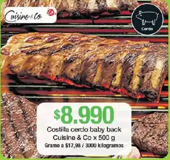 Jumbo Cuisine & Co costilla cerdo baby back oferta